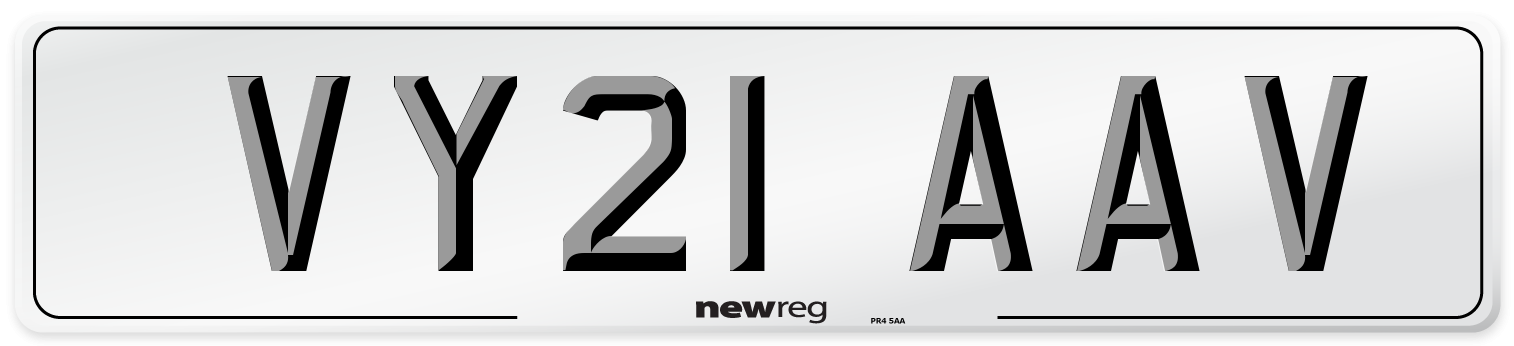 VY21 AAV Number Plate from New Reg